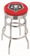 New Mexico Lobos Double Ring Swivel Barstool with Ribbed Accent Ring