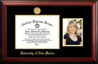 New Mexico Lobos Gold Embossed Diploma Frame with Portrait