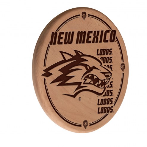 New Mexico Lobos Laser Engraved Wood Sign