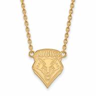 New Mexico Lobos NCAA Sterling Silver Gold Plated Large Pendant Necklace