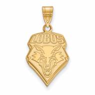 New Mexico Lobos NCAA Sterling Silver Gold Plated Large Pendant
