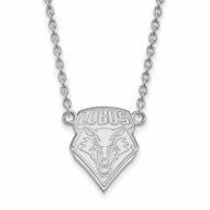 New Mexico Lobos Sterling Silver Large Pendant Necklace