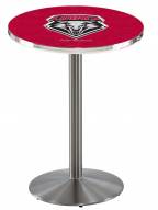 New Mexico Lobos Stainless Steel Bar Table with Round Base