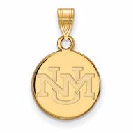 New Mexico Lobos Sterling Silver Gold Plated Small Pendant