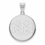 New Mexico Lobos Sterling Silver Large Pendant