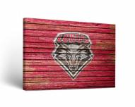 New Mexico Lobos Weathered Canvas Wall Art