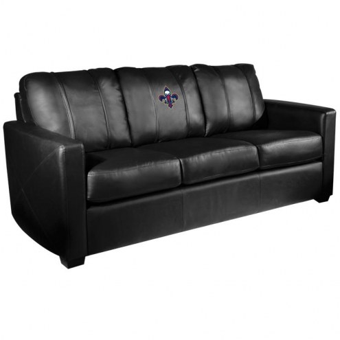 New Orleans Pelicans XZipit Silver Sofa with Secondary Logo