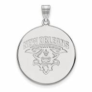 New Orleans Privateers Sterling Silver Extra Large Disc Pendant