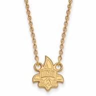 New Orleans Privateers Sterling Silver Gold Plated Small Pendant Necklace