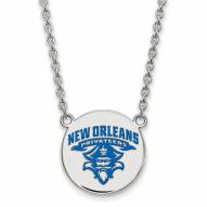 New Orleans Privateers Sterling Silver Large Disc Necklace