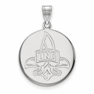 New Orleans Privateers Sterling Silver Large Disc Pendant
