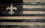 New Orleans Saints 11" x 19" Distressed Flag Sign