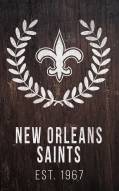 New Orleans Saints 11" x 19" Laurel Wreath Sign