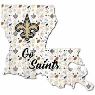 New Orleans Saints 12" Floral State Sign
