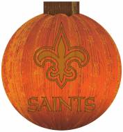 New Orleans Saints 12" Halloween Pumpkin Sign
