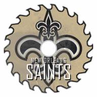 New Orleans Saints 12" Rustic Circular Saw Sign