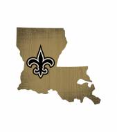 New Orleans Saints 12" Team Color Logo State Sign