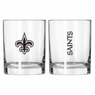 New Orleans Saints 14 oz. Gameday Rocks Glass