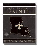 New Orleans Saints 16" x 20" Coordinates Canvas Print