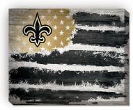 New Orleans Saints 16" x 20" Flag Canvas Print
