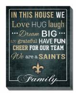 New Orleans Saints 16" x 20" In This House Canvas Print