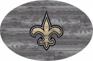 New Orleans Saints 46" Distressed Wood Oval Sign