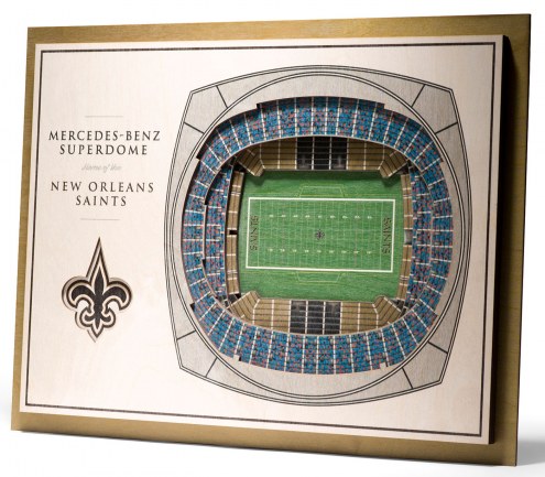 New Orleans Saints 5-Layer StadiumViews 3D Wall Art