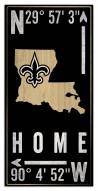 New Orleans Saints 6" x 12" Coordinates Sign