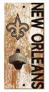 New Orleans Saints 6" x 12" Distressed Bottle Opener