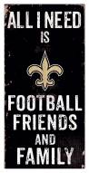 New Orleans Saints 6" x 12" Friends & Family Sign