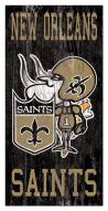 New Orleans Saints 6" x 12" Heritage Logo Sign
