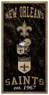 New Orleans Saints 6" x 12" Heritage Sign