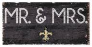 New Orleans Saints 6" x 12" Mr. & Mrs. Sign