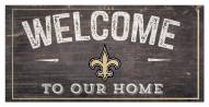 New Orleans Saints 6" x 12" Welcome Sign