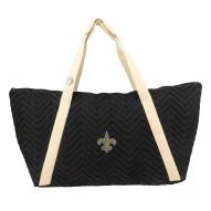 New Orleans Saints Chevron Stitch Weekender Bag