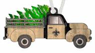 New Orleans Saints Christmas Truck Ornament