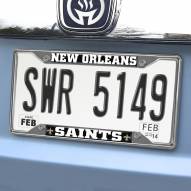 New Orleans Saints Chrome Metal License Plate Frame