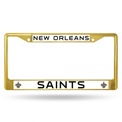 New Orleans Saints Color Metal License Plate Frame
