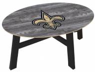 New Orleans Saints Distressed Wood Coffee Table