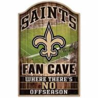 New Orleans Saints Fan Cave Wood Sign