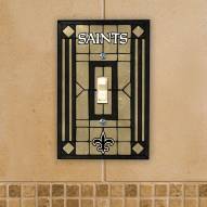 New Orleans Saints Glass Single Light Switch Plate Cover