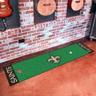 New Orleans Saints Golf Putting Green Mat