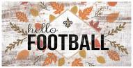 New Orleans Saints Hello Football 6" x 12" Wall Art