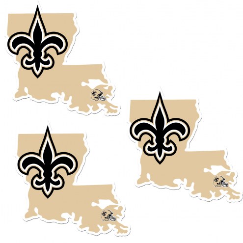 New Orleans Saints Home State Decal - 3 Pack