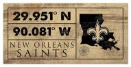 New Orleans Saints Horizontal Coordinate 6" x 12" Sign