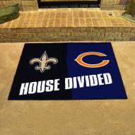 New Orleans Saints/Chicago Bears House Divided Mat
