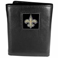 New Orleans Saints Leather Tri-fold Wallet