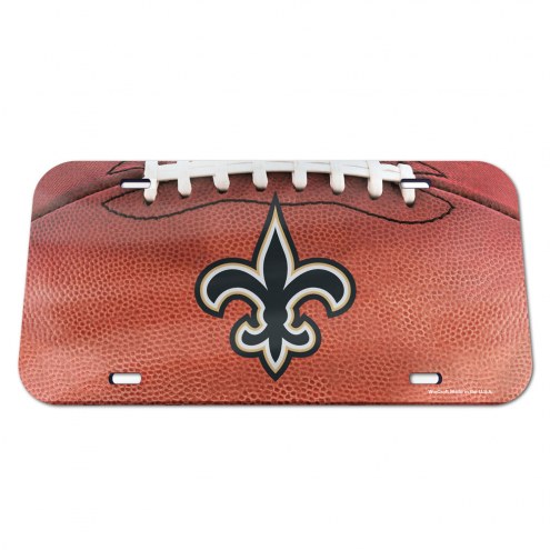 New Orleans Saints Crystal Mirror License Plate