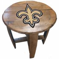 New Orleans Saints Oak Barrel Table