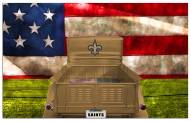 New Orleans Saints Patriotic Retro Truck 11" x 19" Sign